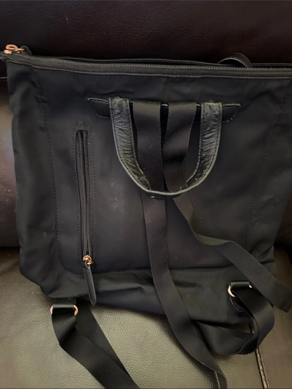 Radley London Black Backpack Bag - Classic Nylon Carryall